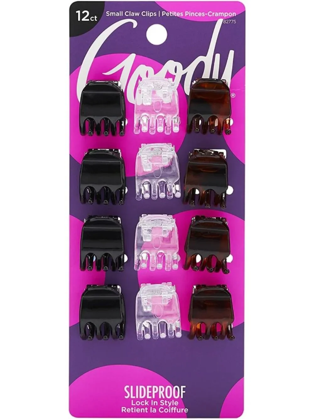 12-Count Half-Claw Hair Clips - 3-Prong Grip for All Hair Types, Neutral Colors